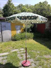 Duży solidny parasol ogrodowy 180cm z podstawą