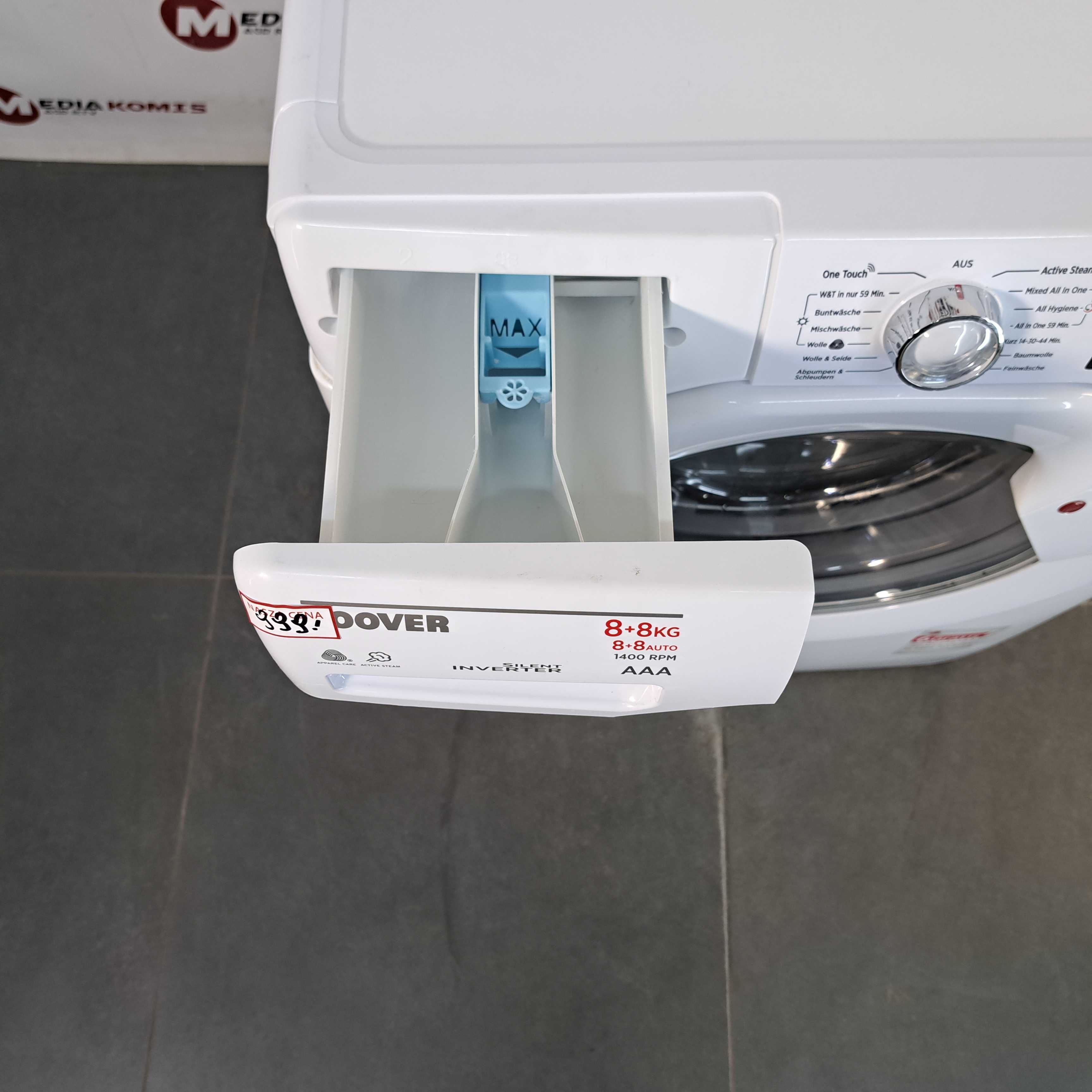 Pralko-Suszarka Hoover WDXOAG 488AHB-84 [12m-cy gwar] G/8-8kg/1400obr