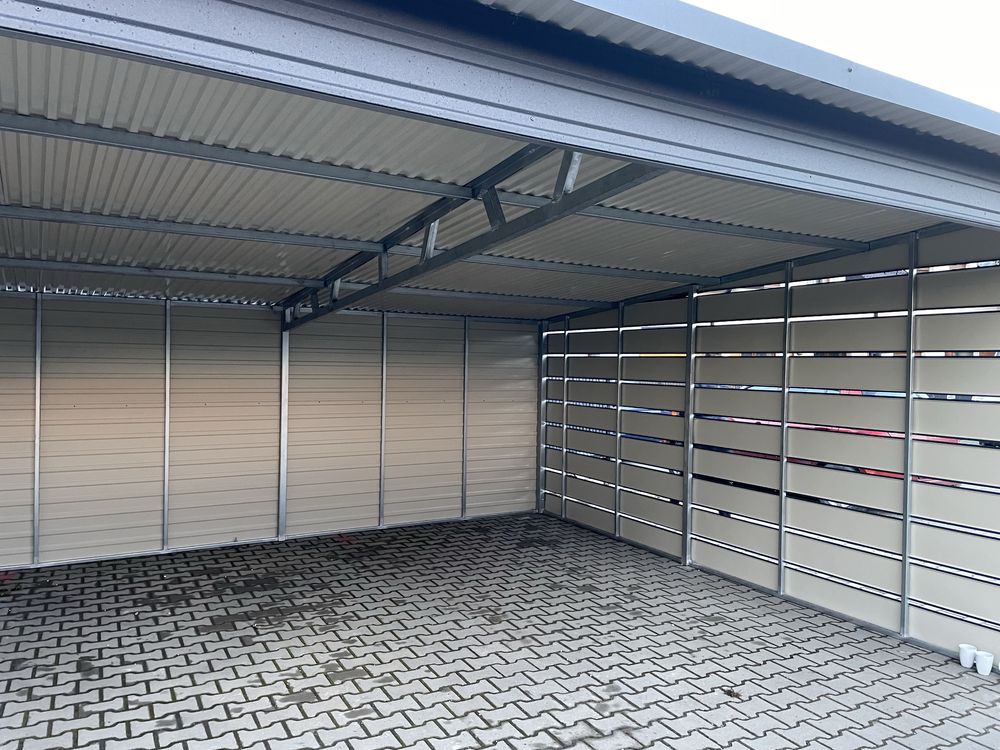 Wiata samochodowa 6x6, grafit mat, antracyt. PRODUCENT.