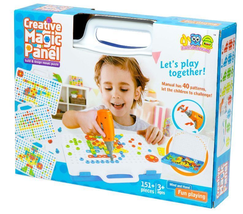 PUZZLE Klocki WKRĘTARKA w Walizce Zestaw EDUKACYJNY dla Dzieci Sklep