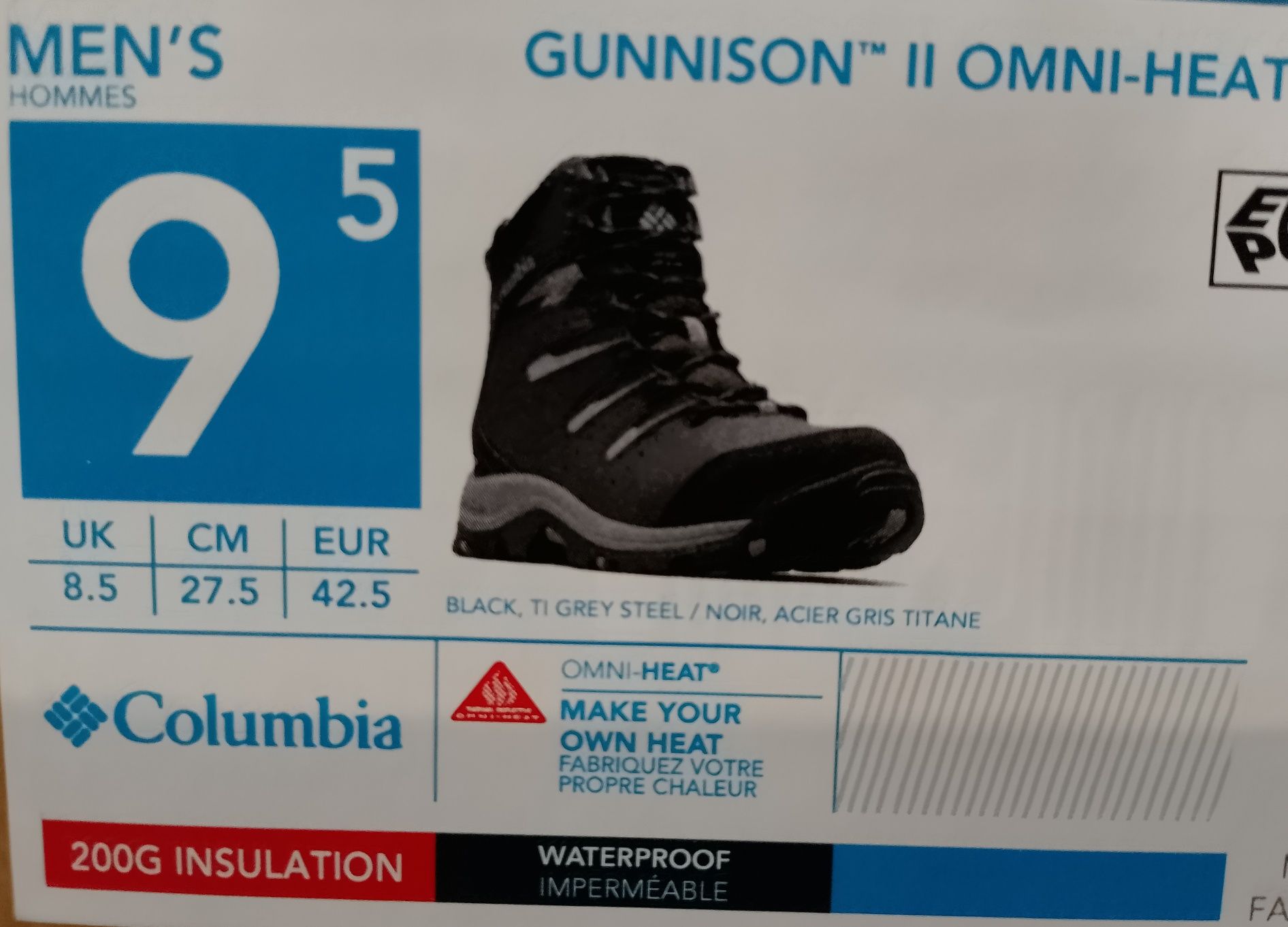 Чоловіче зимове взуття Columbia Gunnison II Omni-heat