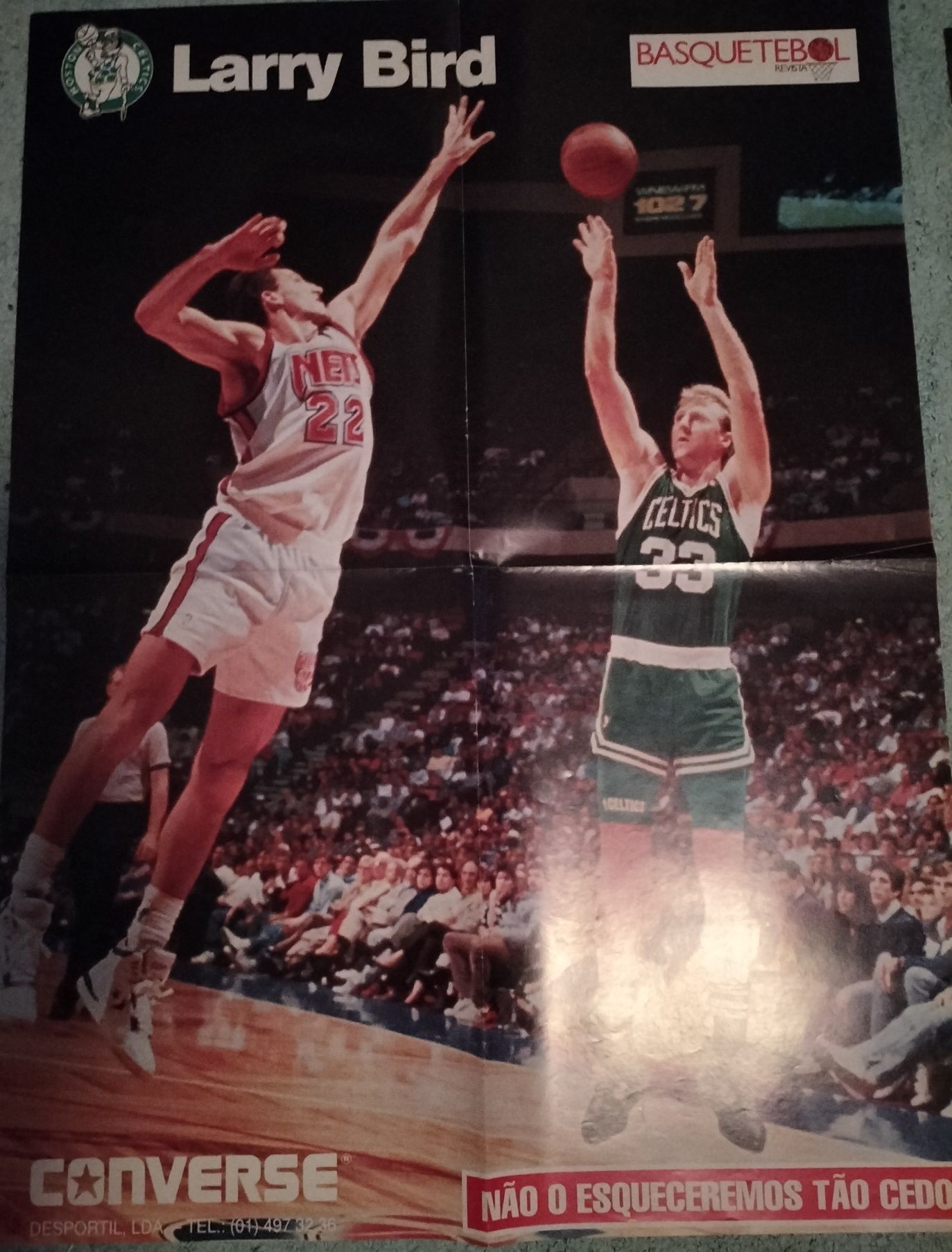 Posters Michael Jordan e Larry Bird anos 90