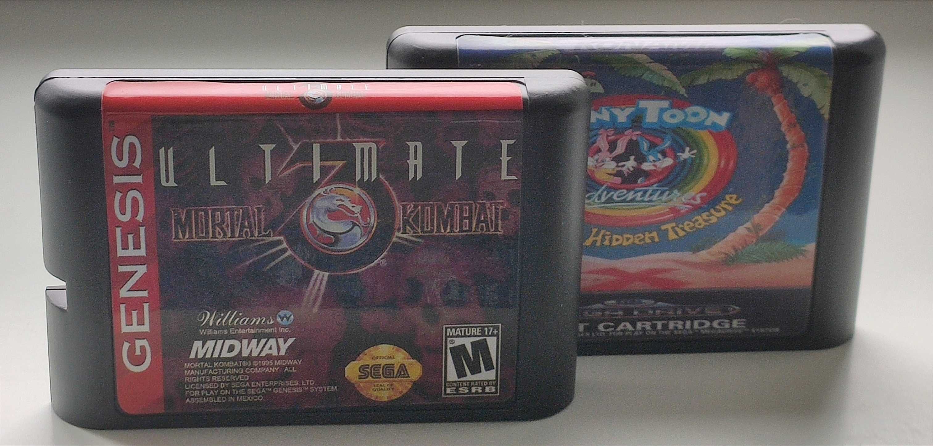 Два картриджа для Sega Mega Drive 2