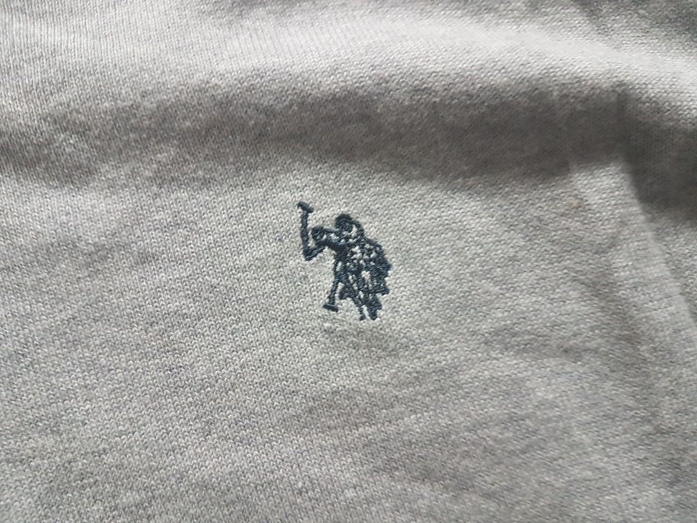 Sweter jak nowy U.S. Polo Assn. szary, r. XL