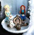 Kraina lodu figurki na tort  Anne Elza Olaf Sven