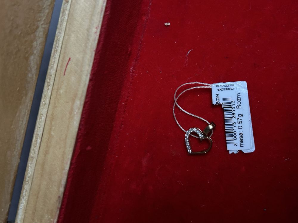 Zawieszka serce proba 585 zloto biale verona jak apart nowa prezent