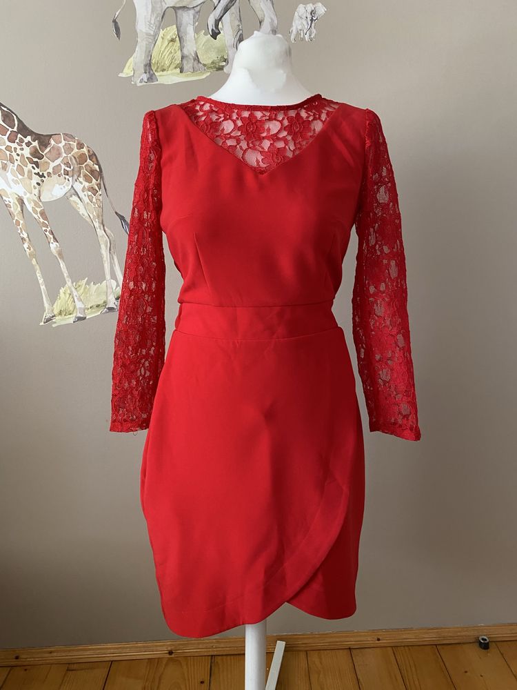 Elegancka okazjonalna sukienka impreza wesele chrzciny nowa z metkami