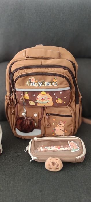 Mochila lancheira escolar capibara