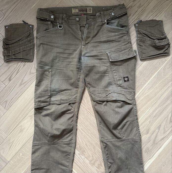 Strauss spodnie VINTAGE z dodatkowymi, odpinanymi kieszeniami roz. 54