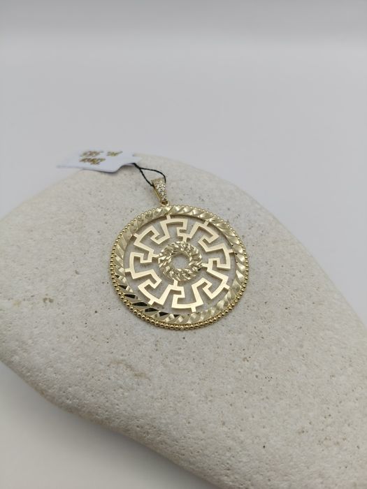 Złota Zawieszka Wzór Grecki Pr.585 Nowa Zapraszamy