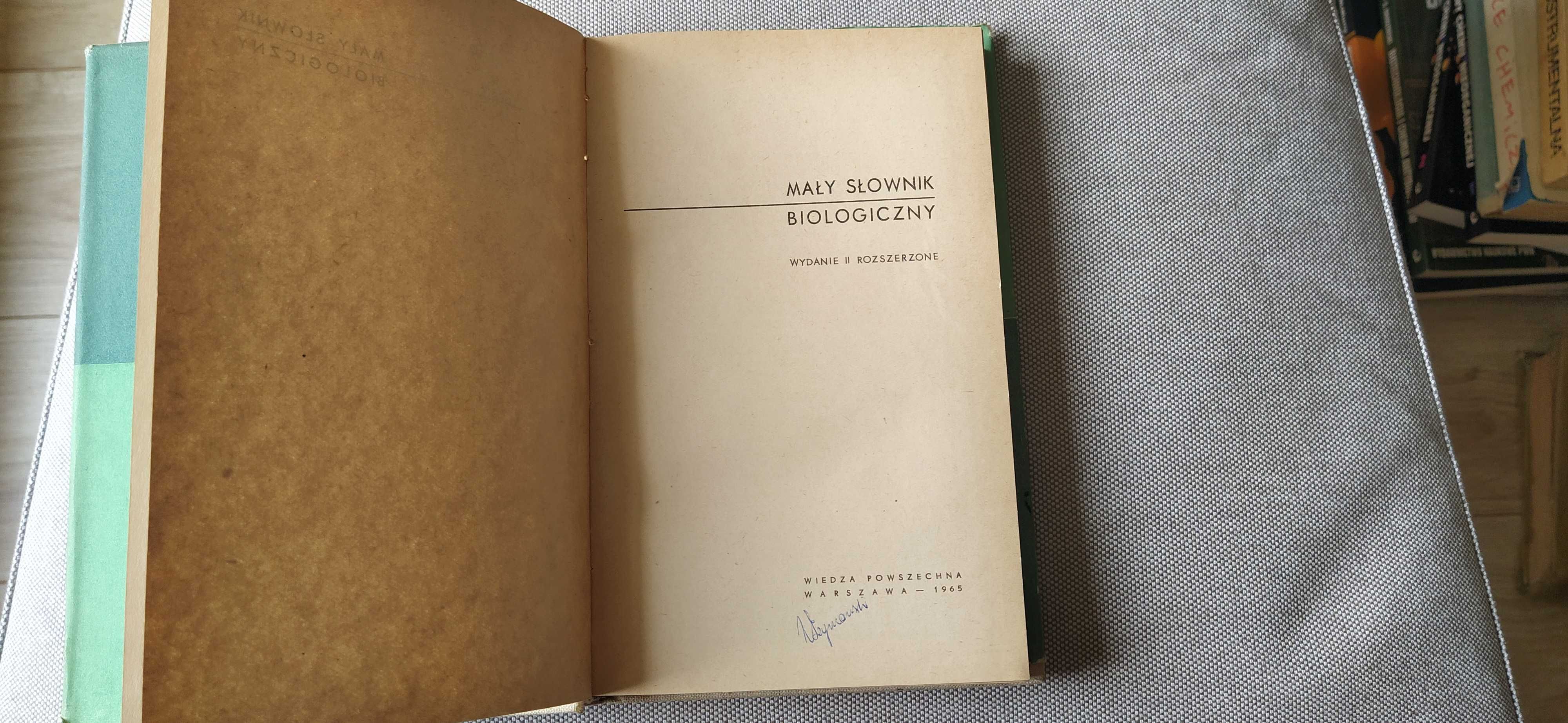 Mały słownik biologiczny, wydanie drugie rozszerzone, 1965 / książka