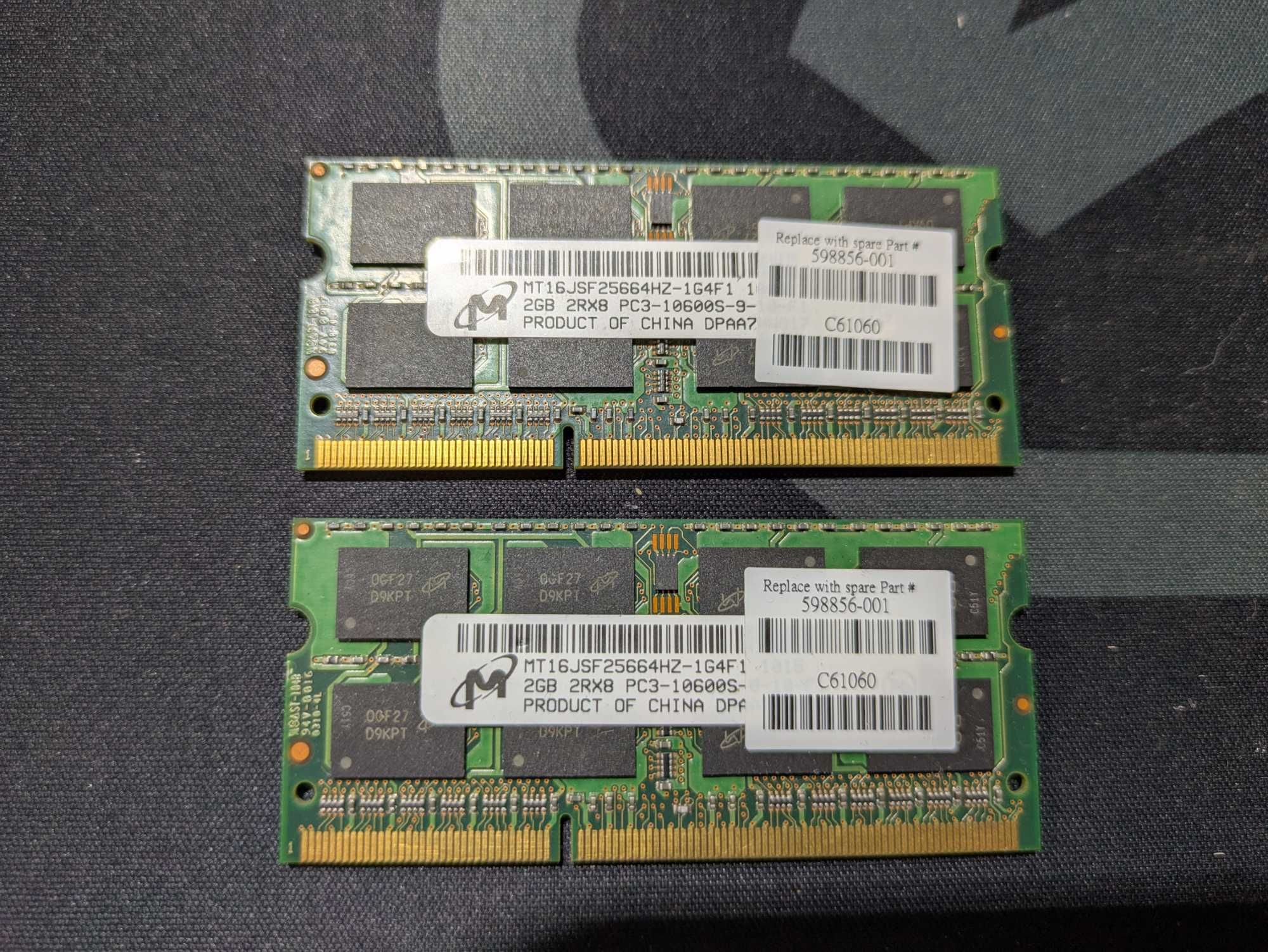 memória DDR3  SODIMM 2+2GB