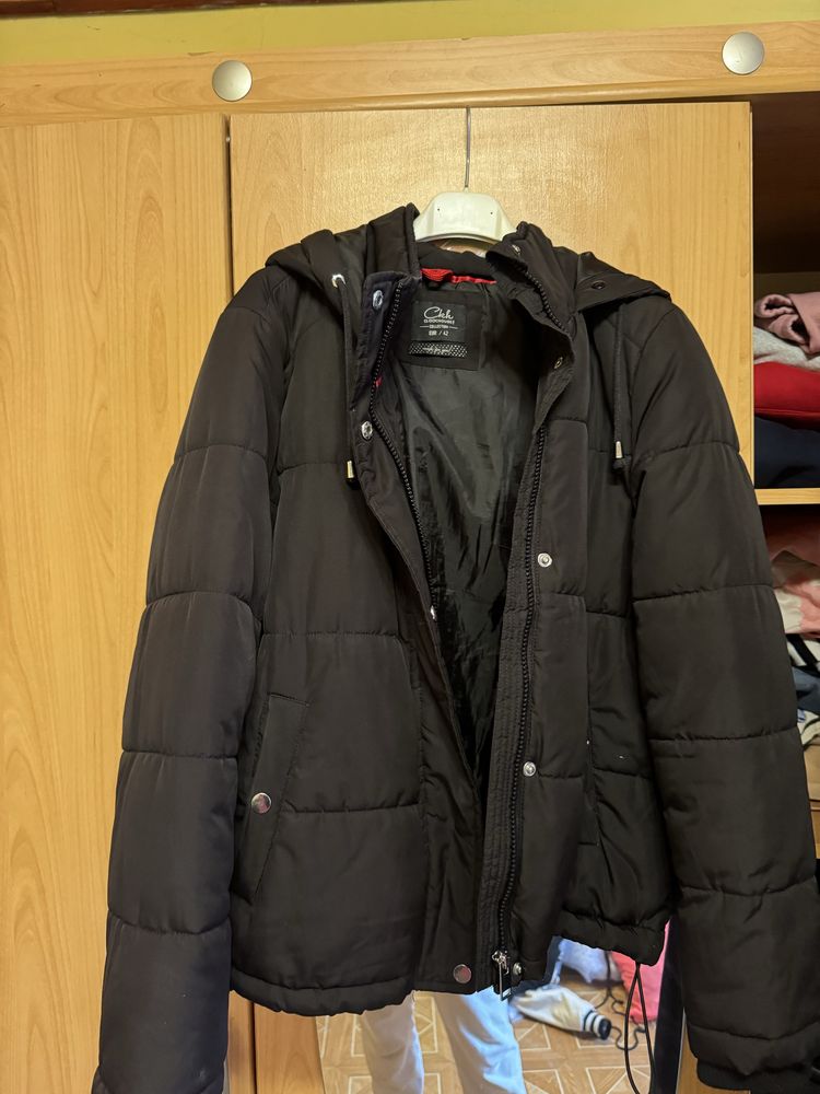 czarna kurtka zimowa damska L XL
