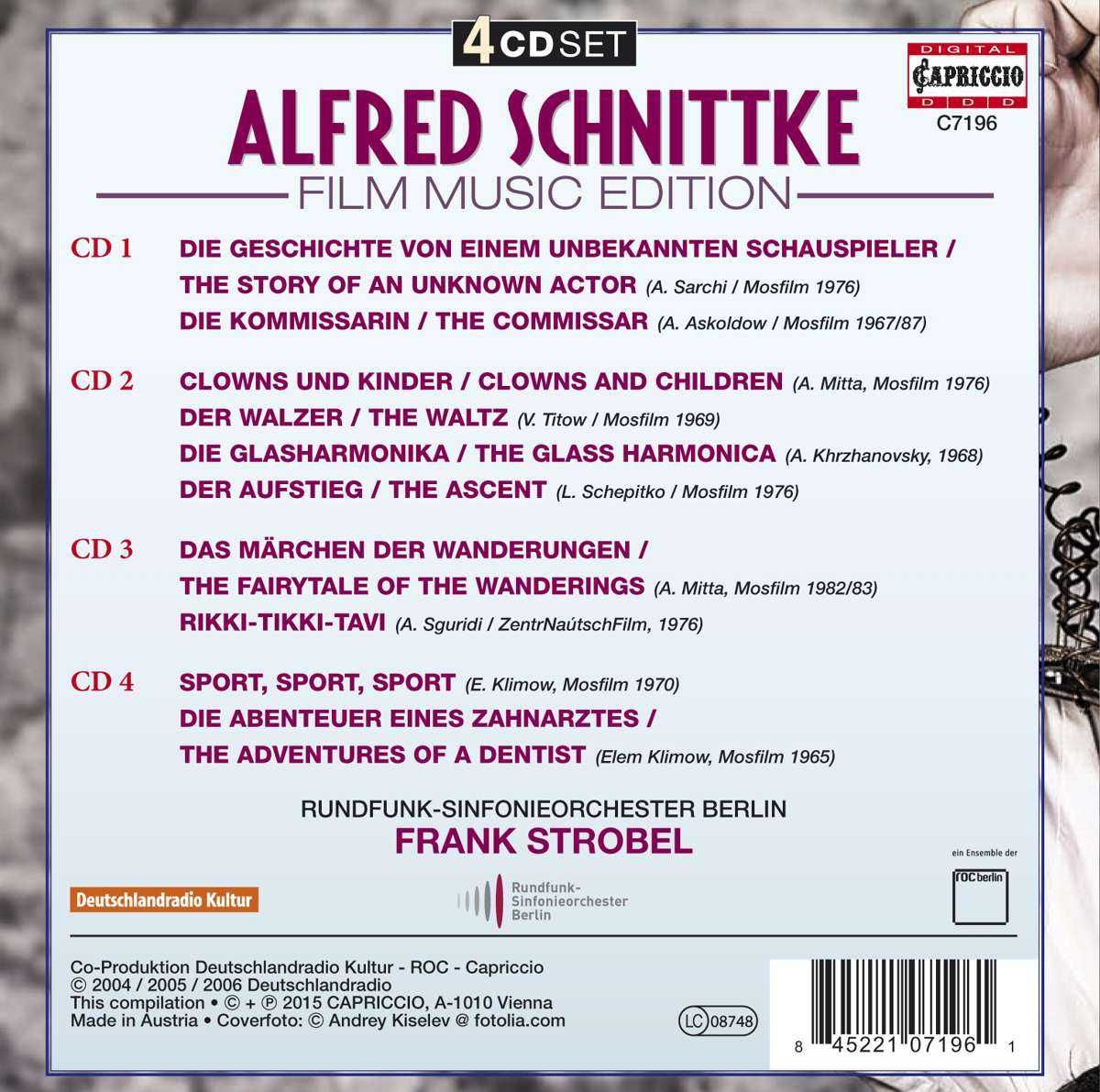 Alfred SCHNITTKE Film Music Edition [4 CD] Nowy Folia