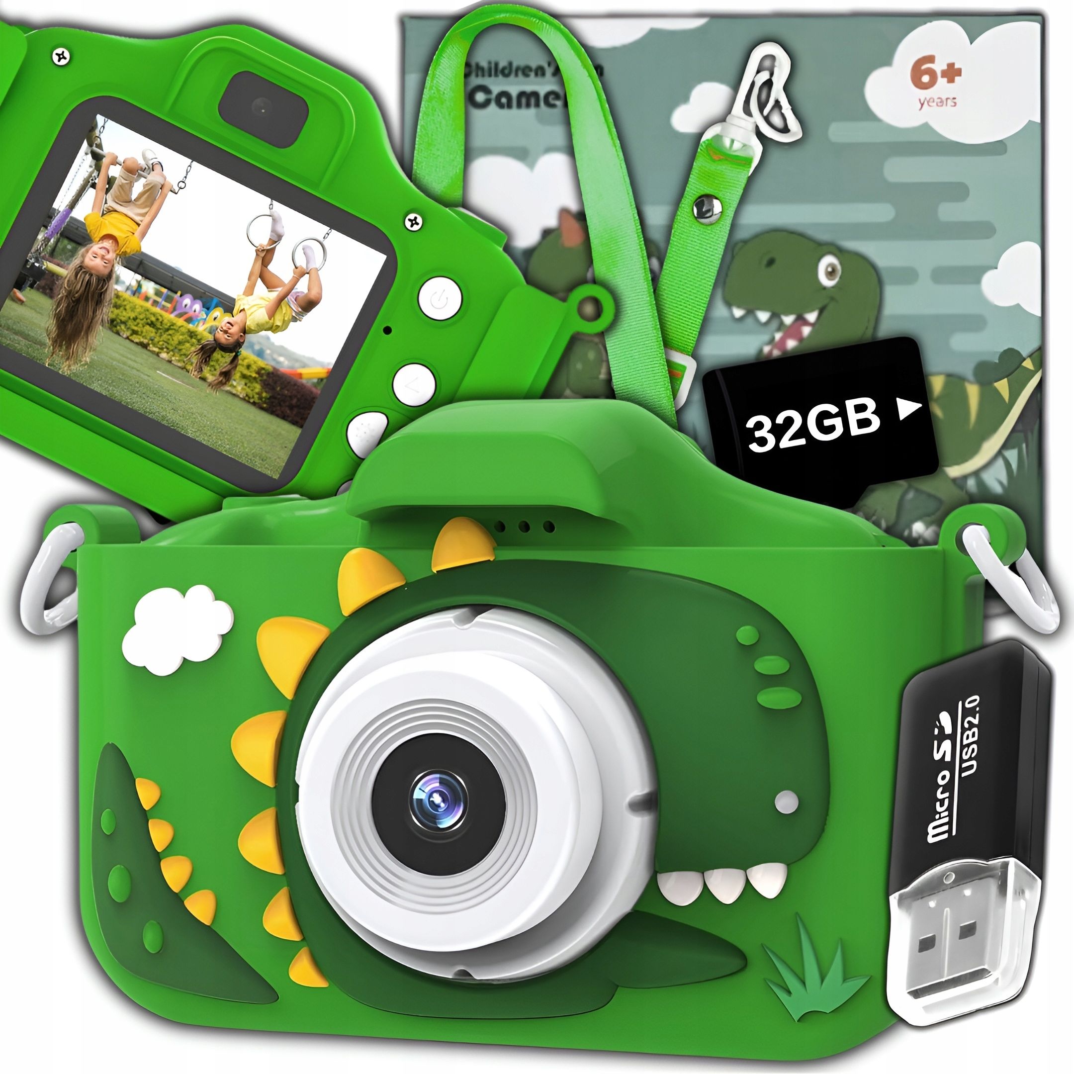 Aparat Cyfrowy Fotograficzny Dla Dzieci 40Mpx Kamera Gry + Karta 32Gb