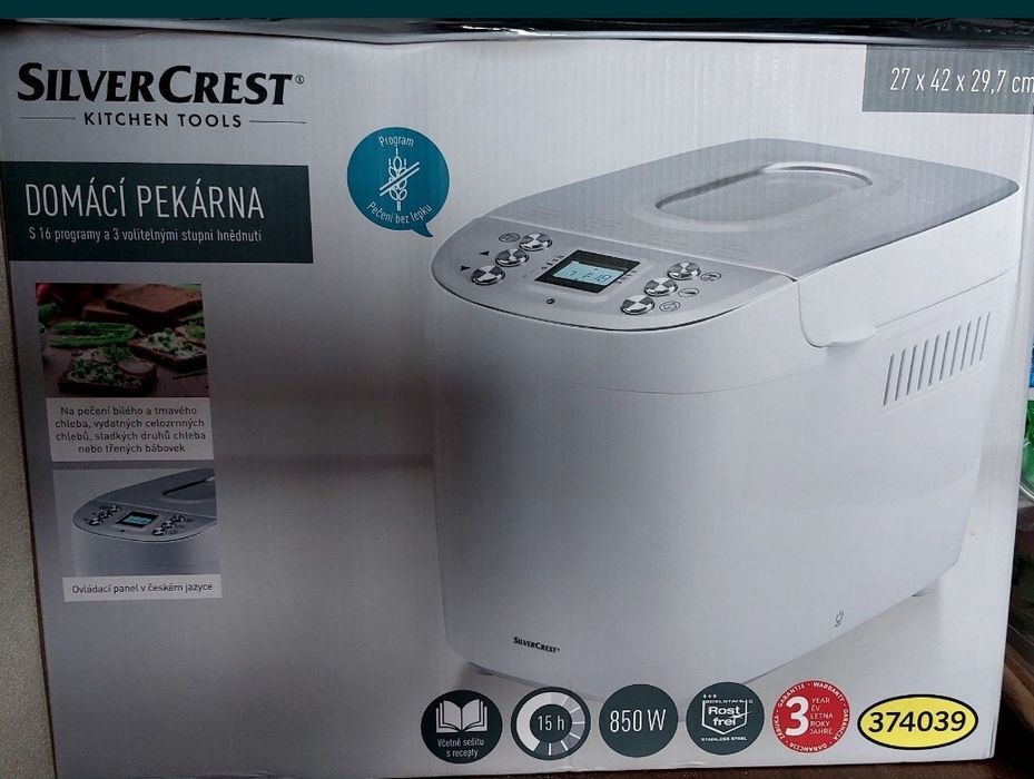 Хлібопіч,Хлебопечка домашняя Silver Crest SBB 850 E1 16 программ

Зали