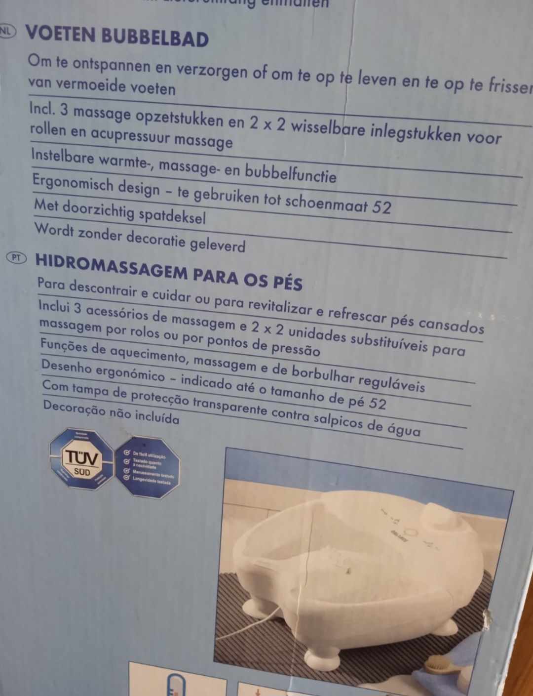 Hidromassagem para os pes
