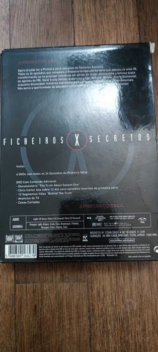 Primeira temporada completa de Ficheiros Secretos (The X-Files) em DvD