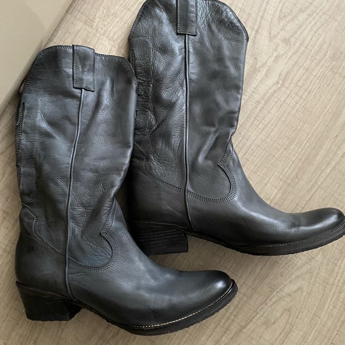 Сапоги козаки шкіра 40р