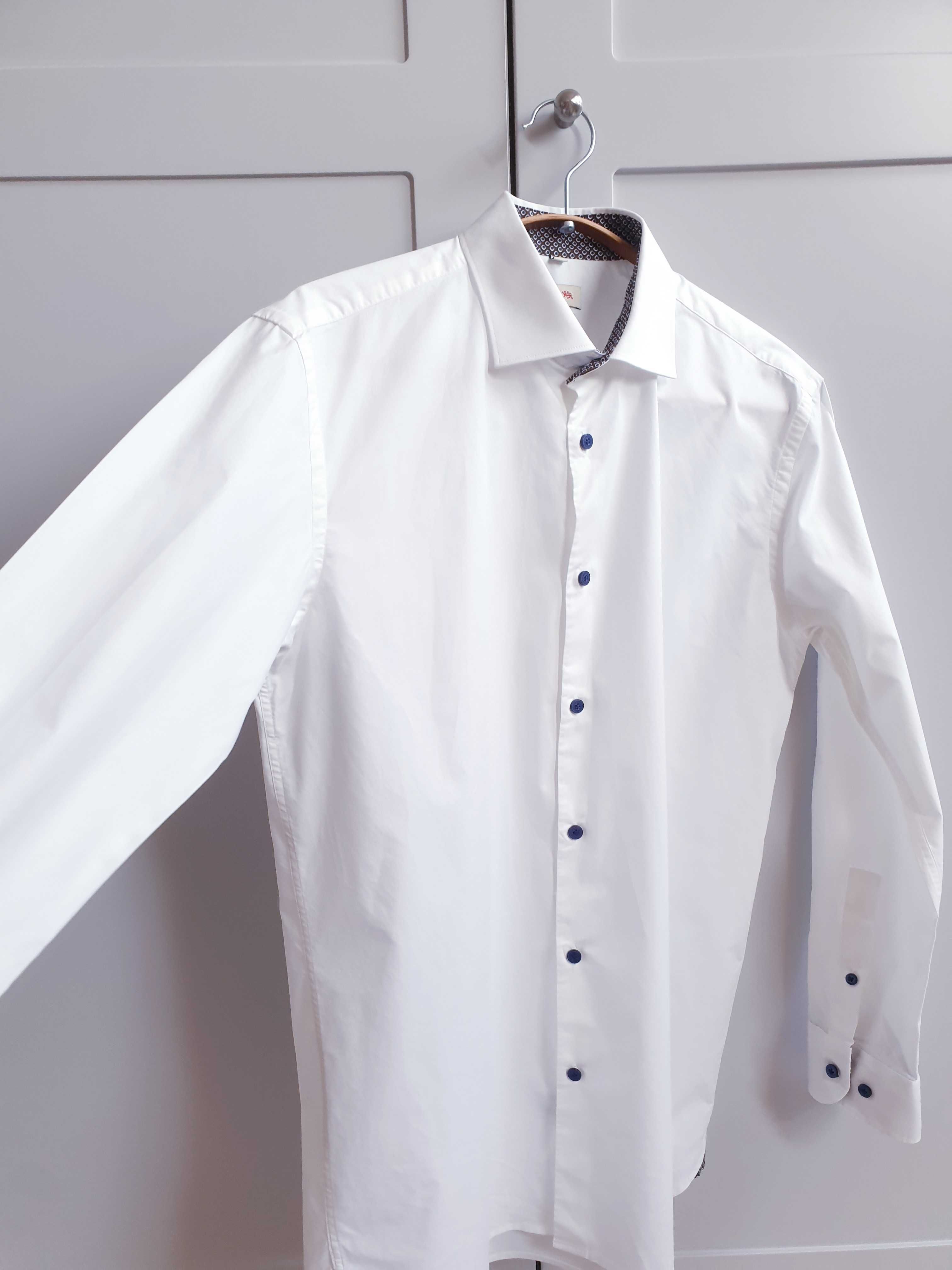 Biała koszula męska slim fit strech Paul Kehl premium S