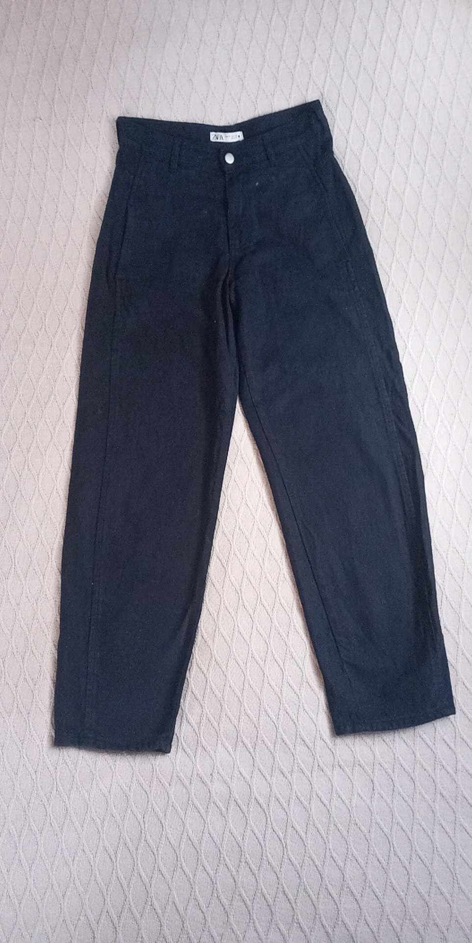 ZARA Emel Jeans granatowe baggy dżinsy r.34