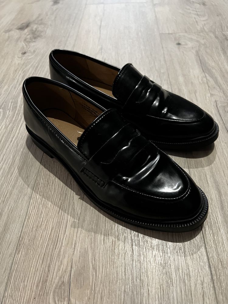 H&M półbuty czarne buty mokasyny botki oksfordki 38