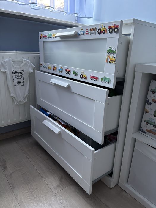 Komoda z 3 szufladami Ikea Brimnes biała