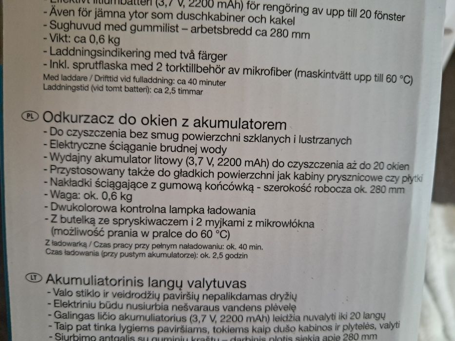 Myjka do okien Silver crest