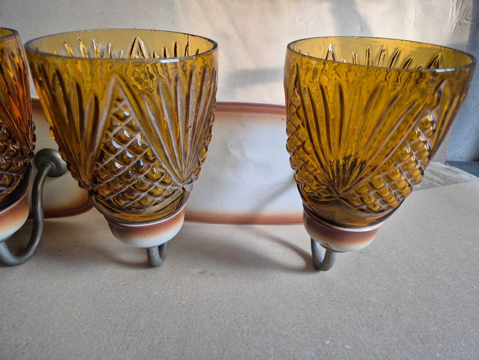 Kinkiet Lampa Promień Wieliczka PRL Mirostowice