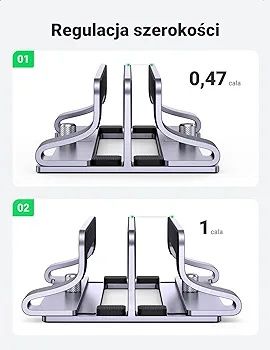 UGREEN Podwójny pionowy stojak na laptopa Aluminiowy 60643