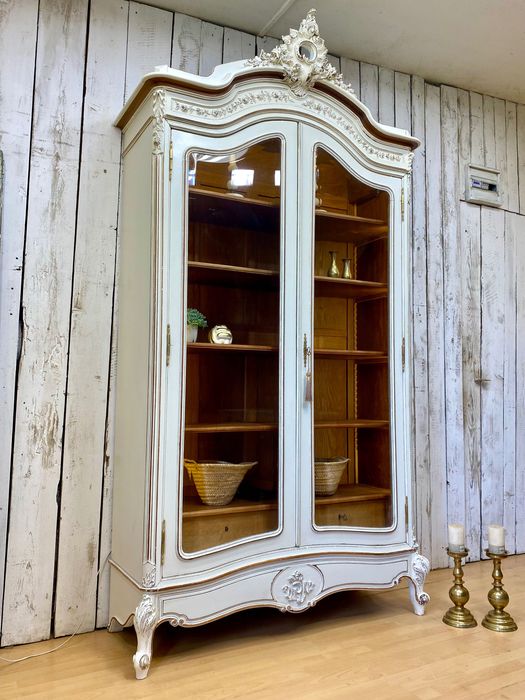 Biała BIBLIOTEKA witryna  Rokoko LUDWIK XV Francja 1899r. Antyk