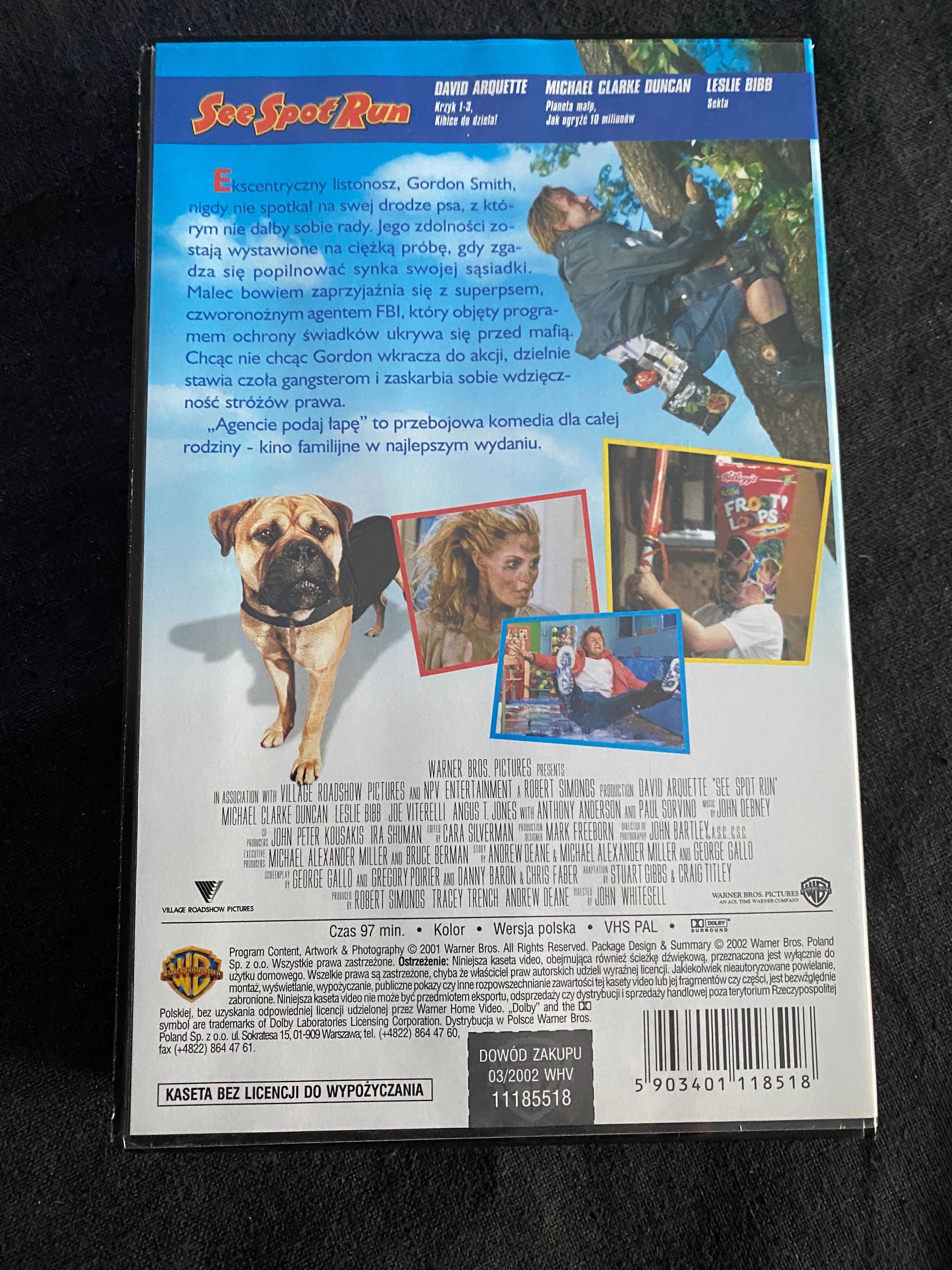 Agencie podaj lape-film VHS