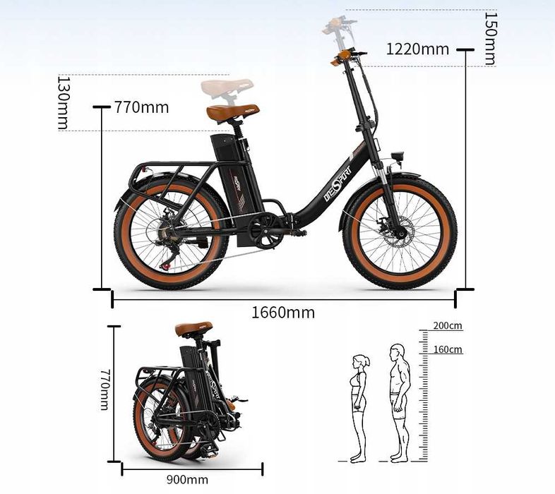Rower Elektryczny ONESPORT OT16-2 48V 17Ah