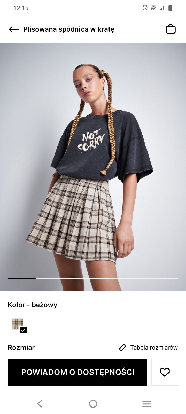 Spódnica Cropp XS w kratę
