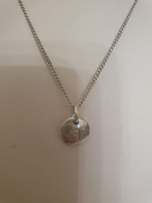 Naszyjnik srebrny z zawieszką- literką A próby 925