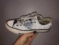 Converse fluo odblaskowe białe trampki unikat 37.5 / 24 cm