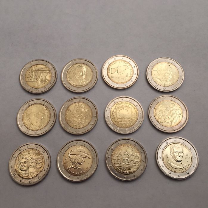Памятные монеты 2 евро Италии
