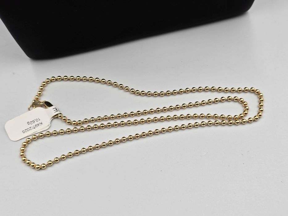 Złoty łańcuszek KULKI pełny pr.585 kulkowy do nieśmiertelnika |KŁODZKO