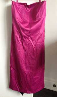 MODNA POLSKA sukienka różowa gorsetowe wiązanie rozm. S 36 NOWA