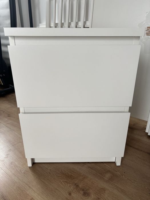 Białe szafki nocne MALM IKEA