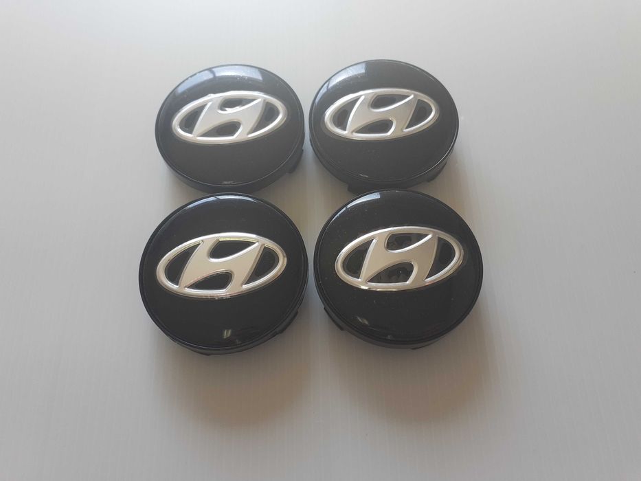 Centros/tampas de jante completos Hyundai com 56, 60, 65 e 68 mm