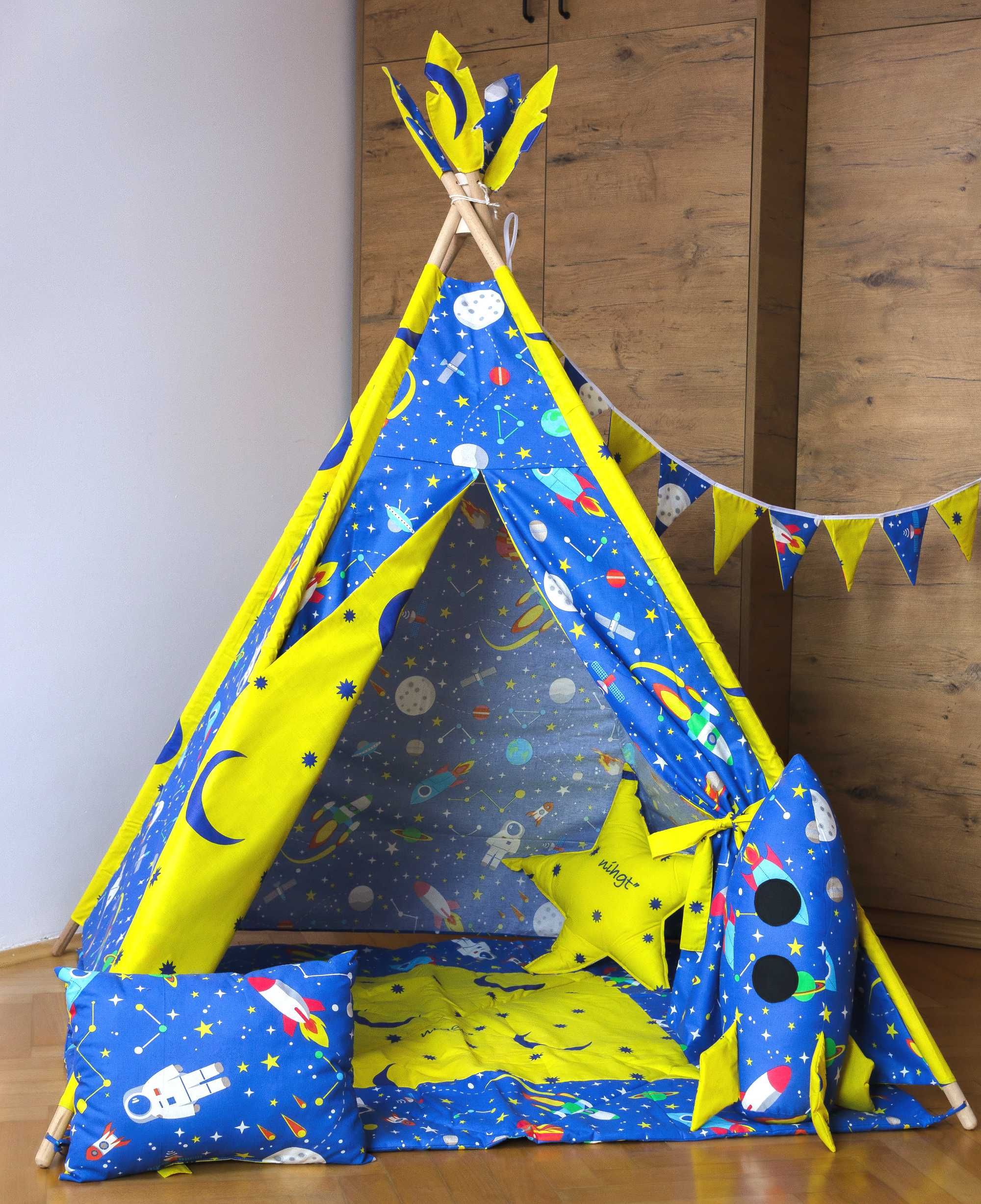 Namiot tipi Kosmos Wigwam dla dzieci z matą pikowaną