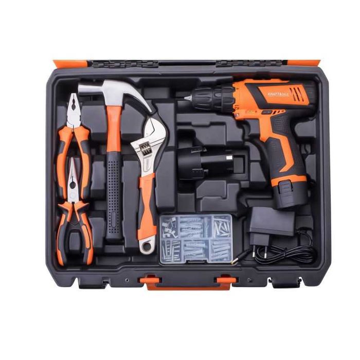 Zestaw wiertarka - wkrętarka 2x 18V 1,5Ah + akcesoria KD3357