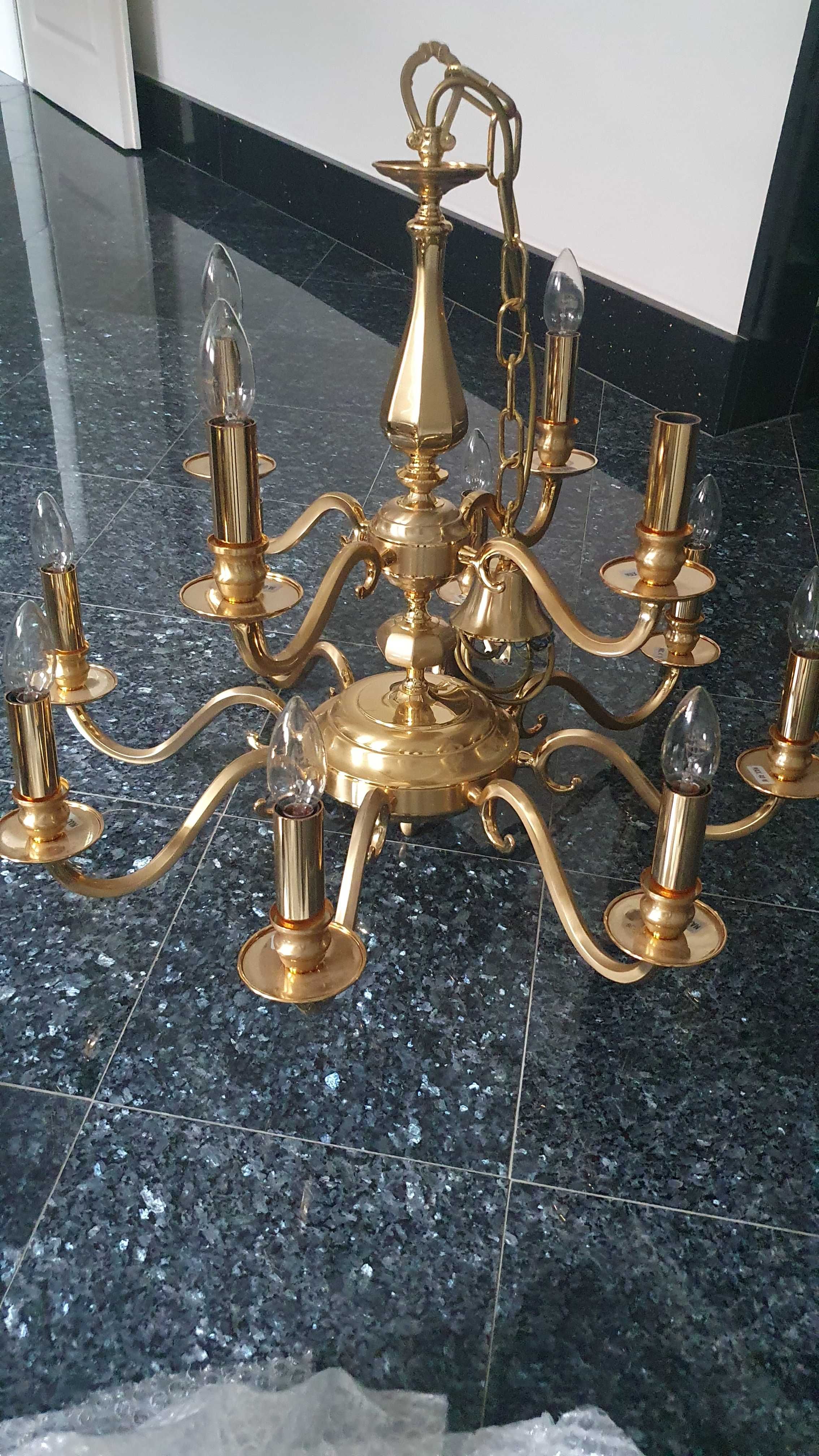 Lampa sufitowa 12 xE14 mosiężny żyrandol Brumberg Krone Tortosa 850532