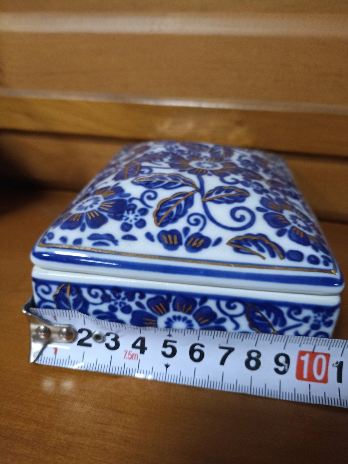 шкатулка кобальт цветы