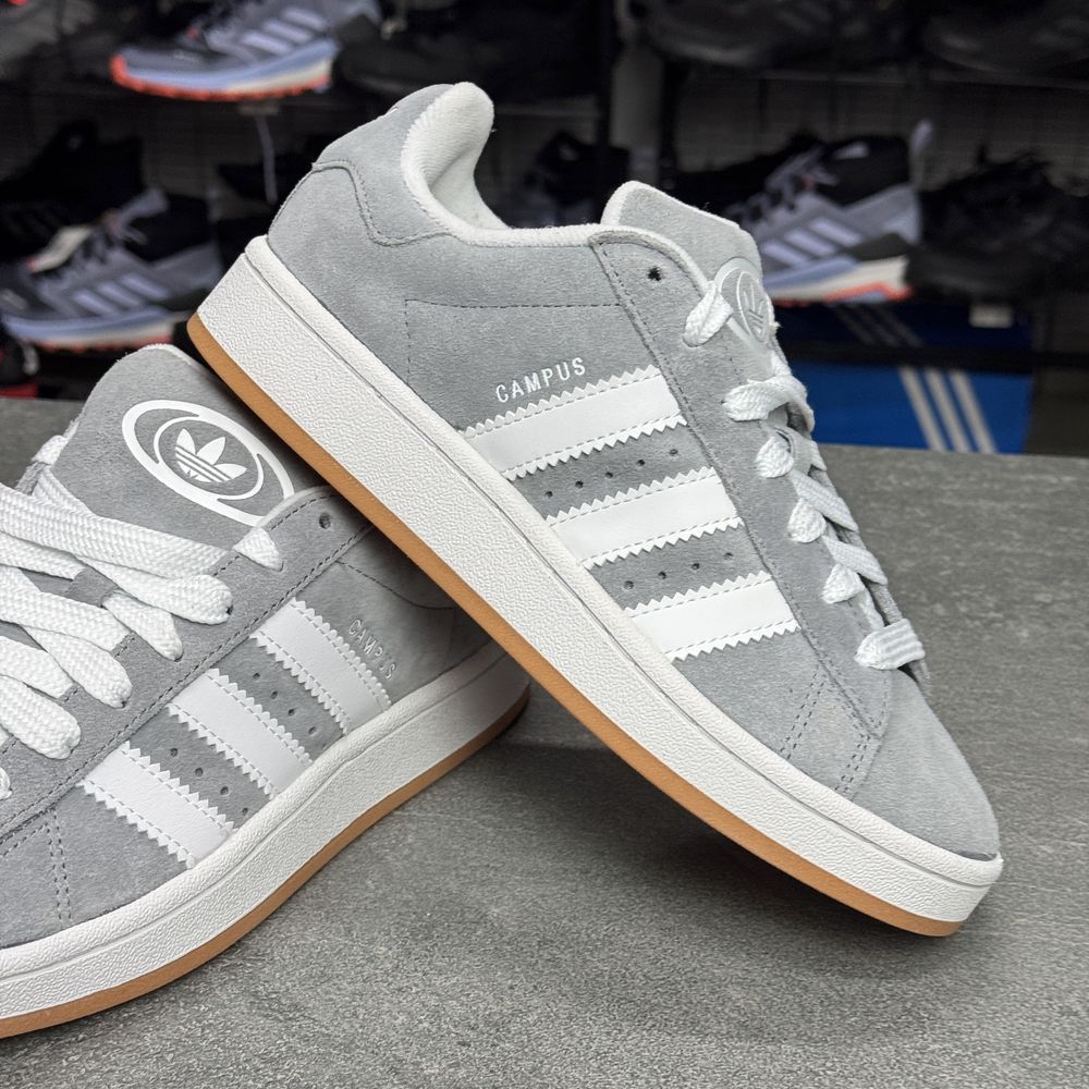 Сірі шкіряні кросівки Adidas Campus HQ6507 ОРИГІНАЛ 100% 38 р