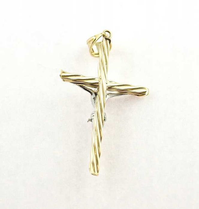 Uroczy złoty krzyżyk KRZYŻ ZŁOTO p.585