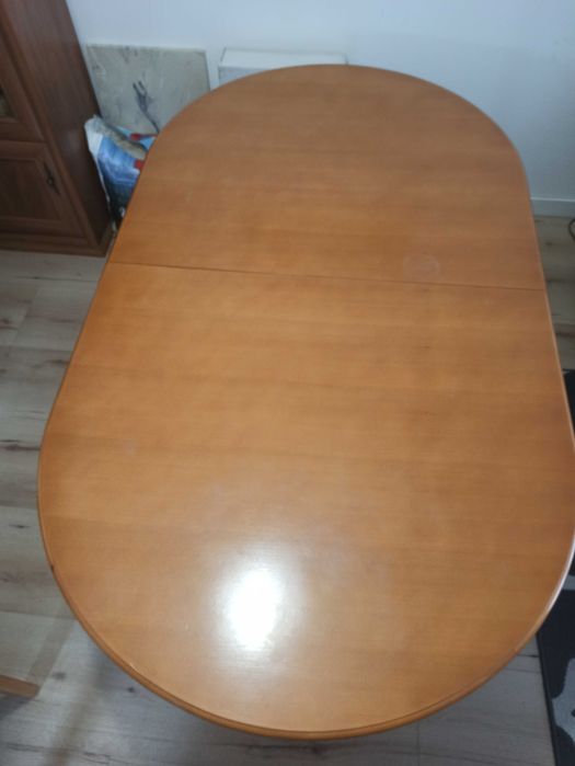 Bardzo duży solidny stół dębowy rozkładany 90x160-210