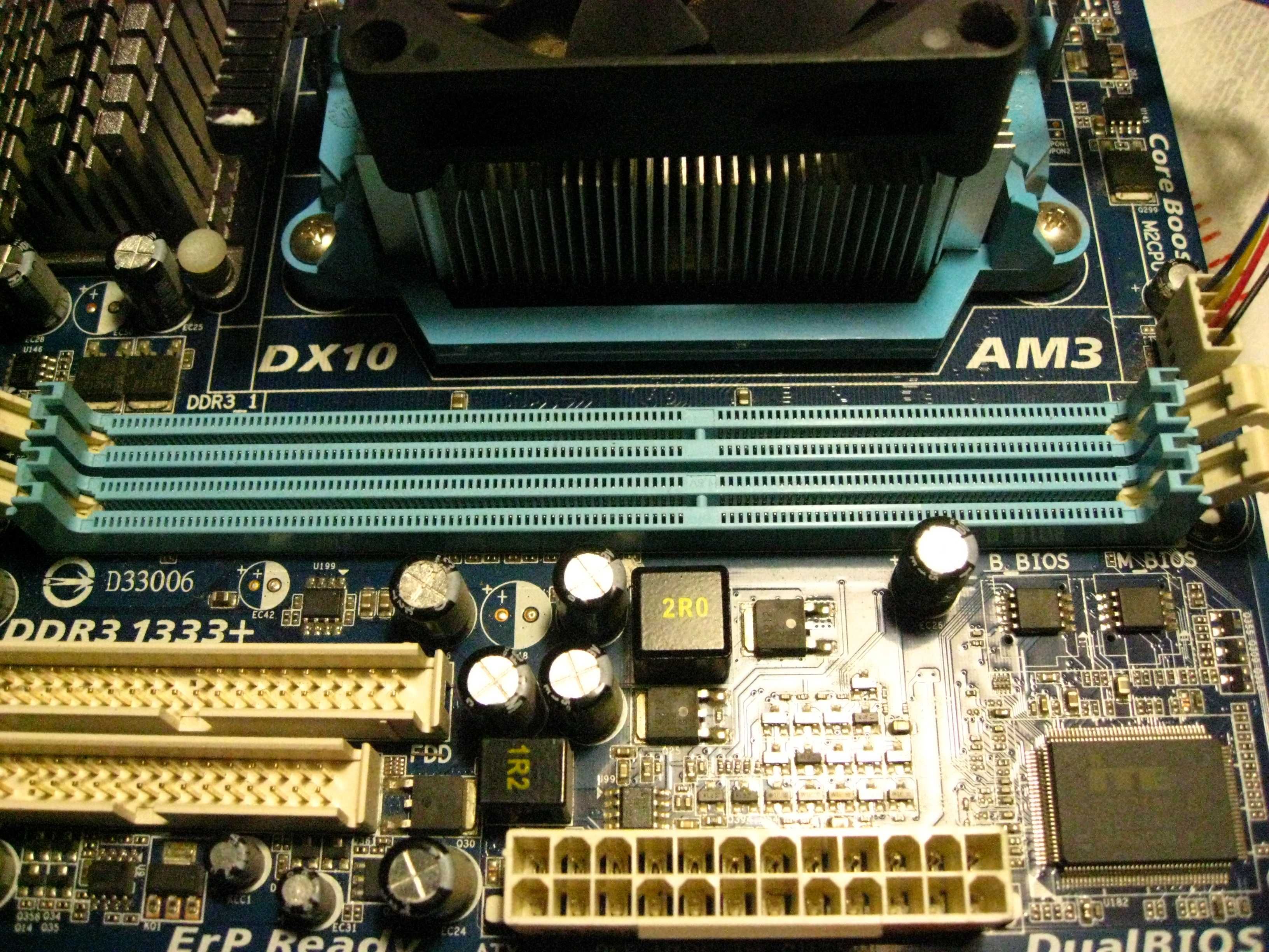 материнская плата AMD GA-MA78LMT-S2 с процесором ADX2500CK23GM  2 ядра