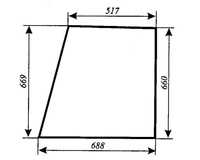 Szyba drzwi górna Ursus 3514, 4512, 4514, 5312, 5314, 5714, ACX180i